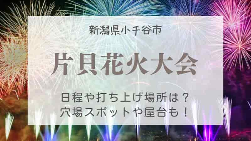 片貝花火大会22の穴場スポットや打ち上げ場所 時間は 屋台情報も