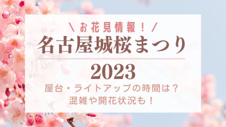 名古屋城桜まつり2023の屋台やライトアップ時間は？花見で混雑を避ける方法も！